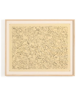 Black On Cream Glimmer 36"X48"