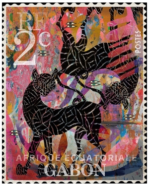 Gabon Stamp 20"X23"