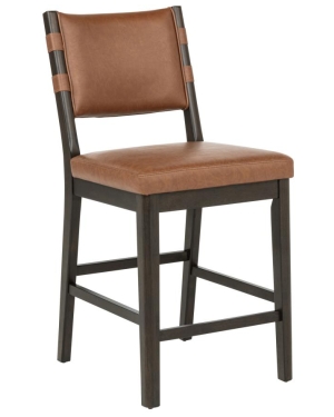 Teagan Faux Leather Counter Stool (Set of 2)