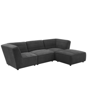 Koa 4 Piece Sectional, Black